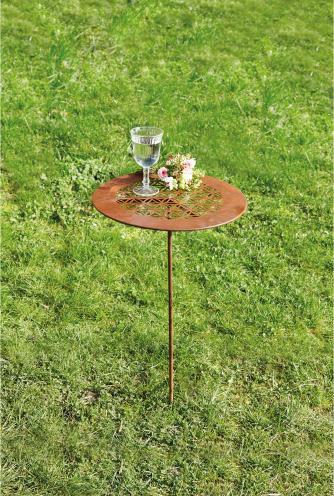 Actual product image PranaHaus Flower of Life" garden pedestal table