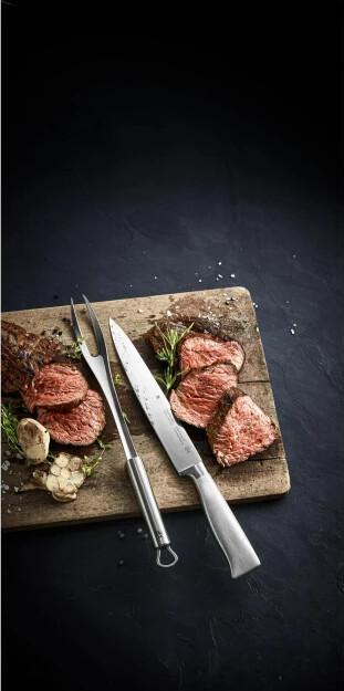 Actual product image WMF Carving Set Grill Set Meat Knife Meat Fork 2pcs BBQ Stainless Steel (32 cm)