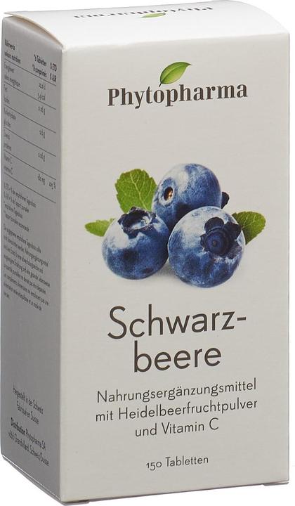 Produktbild Phytopharma Schwarzbeere Tabletten (1 Stück, Tabletten, 110 g)