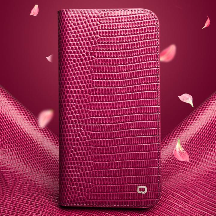 Image du produit QiAlino Fourre Flip Croco cuir véritable (Apple iPhone 16 Pro Max)