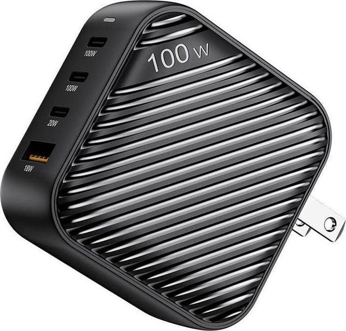 Immagine prodotto Invzi GanHub caricatore da parete 3x USB-C + USB, 100W, EU/UK/AU/US (nero) (100 W)