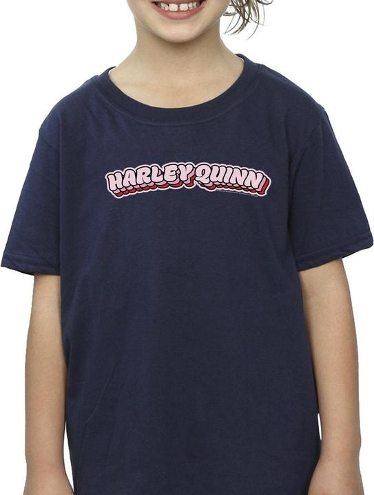 Actual product image Girls Batman Harley Quinn Logo Cotton T-Shirt (140, 146)