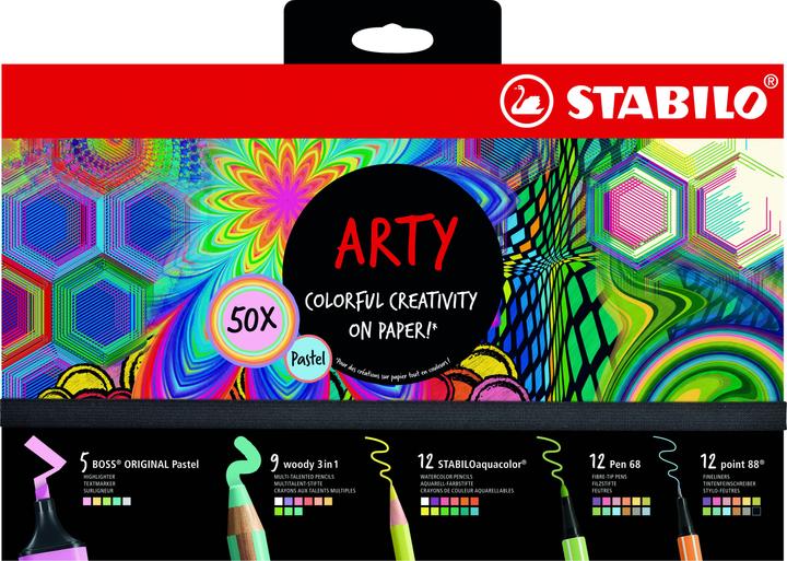 Image du produit STABILO Mixte pastel Arty (Multicolore, 50 x)