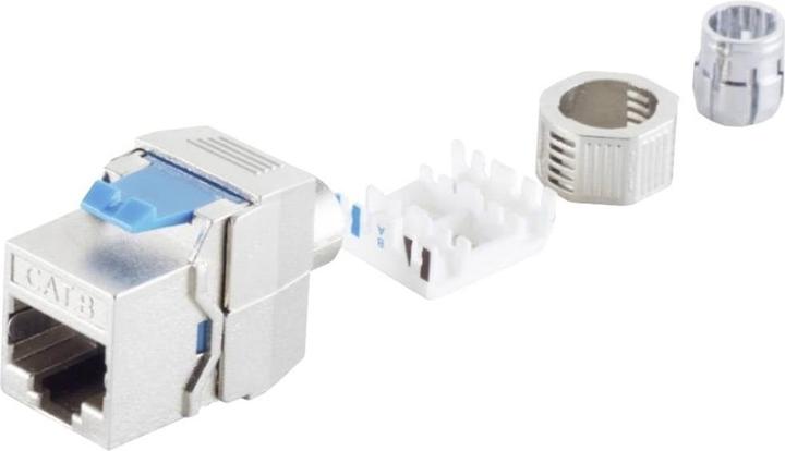 Actual product image BKL Electronic Keystone RJ45 socket, tool-free, STP, Cat. 8.1 (Keystone module)