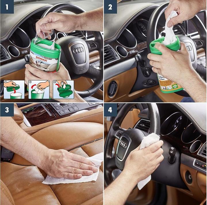 Produktbild Sonax Leder Pflege Tücher