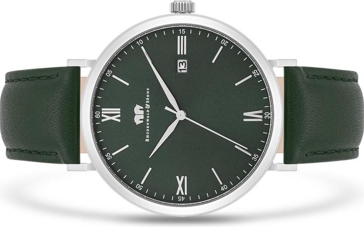 Immagine prodotto Orologio al quarzo Adelsmann in vera pelle argento - 34102 (Orologio da polso analogico, 42 mm)