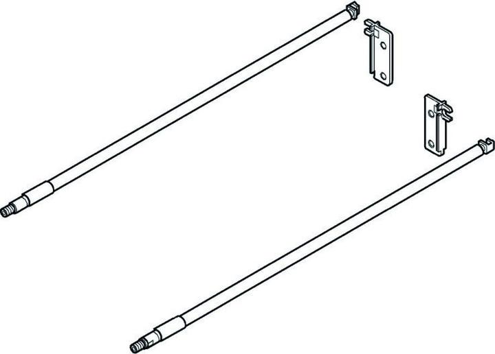Blum Längsreling-Set MOVENTO mit Rückwandhalter ZRE (1 Stk.)
