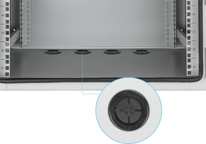 Actual product image Intellinet Industrial IP55 19" wall-mounted distributor with integrated fans, 6 U (6 RU, 19 inch rack)