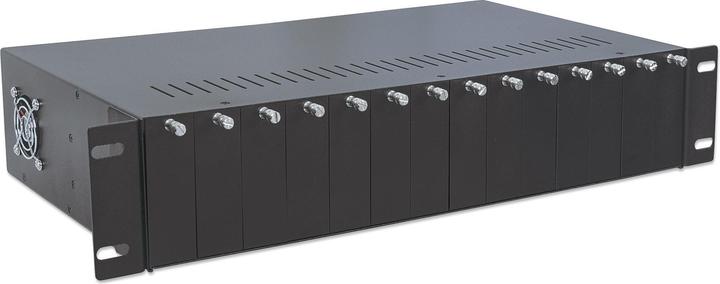 Produktbild Intellinet Medienkonvertergehaeuse 14 Slot 48,26 cm 19Zoll-Rackmount 2 HE redundantes Netzteil im Lieferumfang