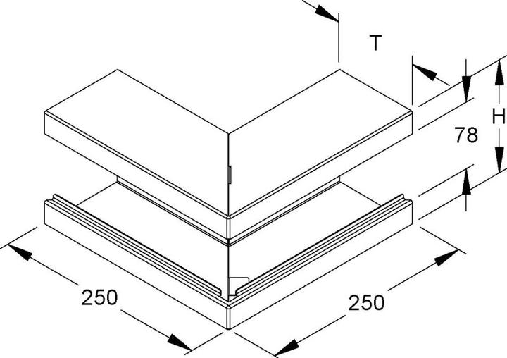 Produktbild Niedax Gerätekanal-Ausseneck (10 cm)