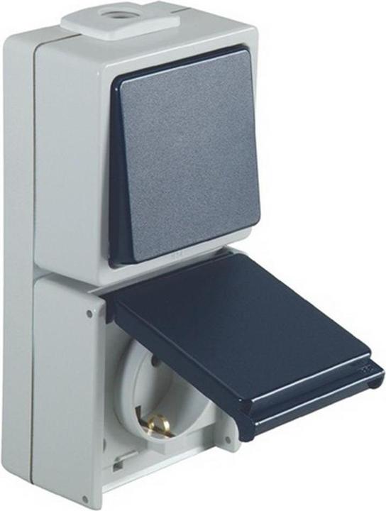 Produktbild HP Autozubehör Feuchtraumschalter 250 / 50 V / Hz 10 / 16 A IP54 mit Steckdose