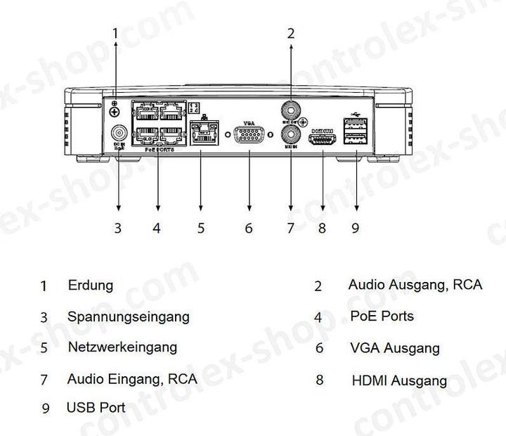 Produktbild Dahua NET VIDEO RECORDER 4CH 4POE/NVR4104-P-EI (Netzwerk Videorecorder (NVR))