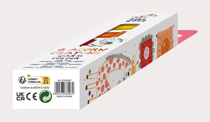 Actual product image Haku Yoka Acorn wax crayon (Acorn yellow-red, 6 x)