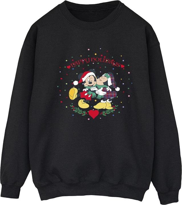 Actual product image Disney Womens/Ladies Mickey Mouse Mickey Minnie Christmas Sweatshirt (S)