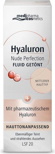 Produktbild Medipharma cosmetics Hyaluron Nude Perfection Fluid getönt mittlerer Hauttyp L20, 50 ml Creme (50 ml, Getönte Tagescreme, SPF 20)