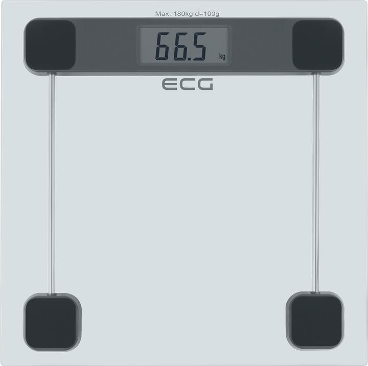 Produktbild ECG OV 137 Glass Personal fitness scale, large LCD display, max. weight 180 Kg (180 kg)