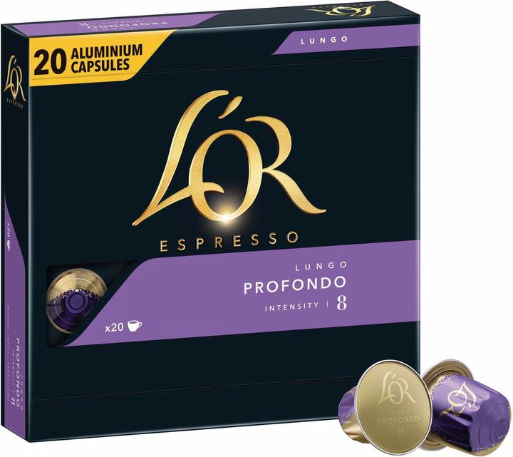 Actual product image L’OR Espresso Coffee capsules Lungo Profondo 20 pieces (20 x Port.)