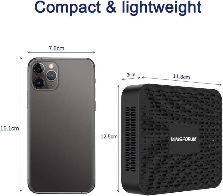 Immagine prodotto Minisforum Mini-PC GK41 (Celeron J4125, 8GB Ram, 128GB SSD) (Intel Celeron J4125, 8 GB, 128 GB, Grafica Intel UHD, UHD Graphics 600)