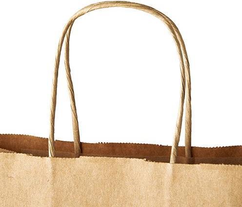 Actual product image Papstar Paper carrier bag, 400 x 320 x 120 mm, brown, made of kraft paper, 80 g/sqm, load capacity: 8 kg (Gift bag, 25 x)