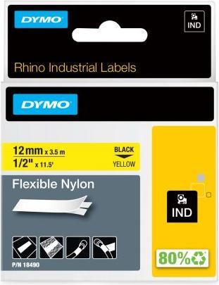 Produktbild Dymo 12mm Nylon Schriftband (1.20 cm, Gelb)