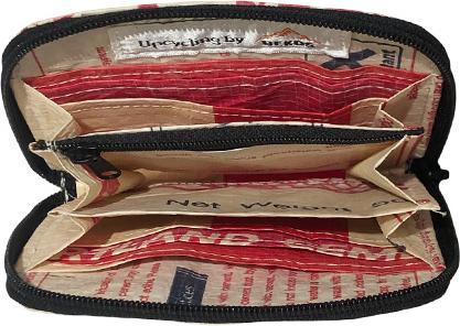 Immagine prodotto Bekos Upcycling - Geldbörse mit Reissverschluss aus recycelten Zementsäcke Cobra
