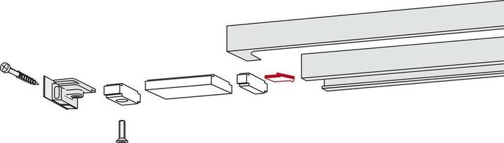 Actual product image Dormakaba Opening limitation for slide rail G-N / G-N XEA (Indoor)