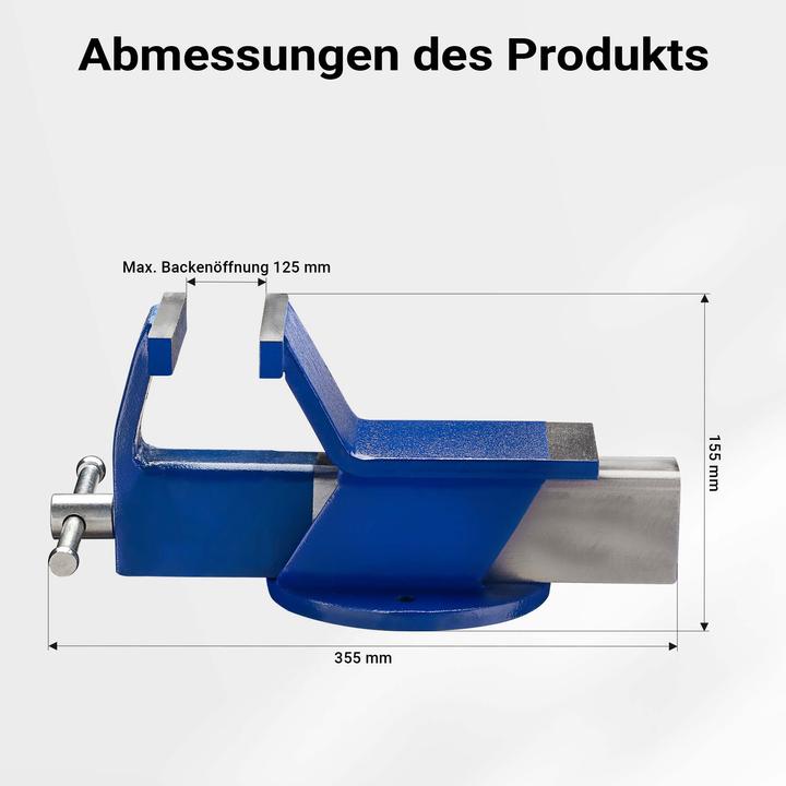 Image du produit Wiltec Étau 125mm Mâchoires Étau parallèle Étau de table (125 mm)