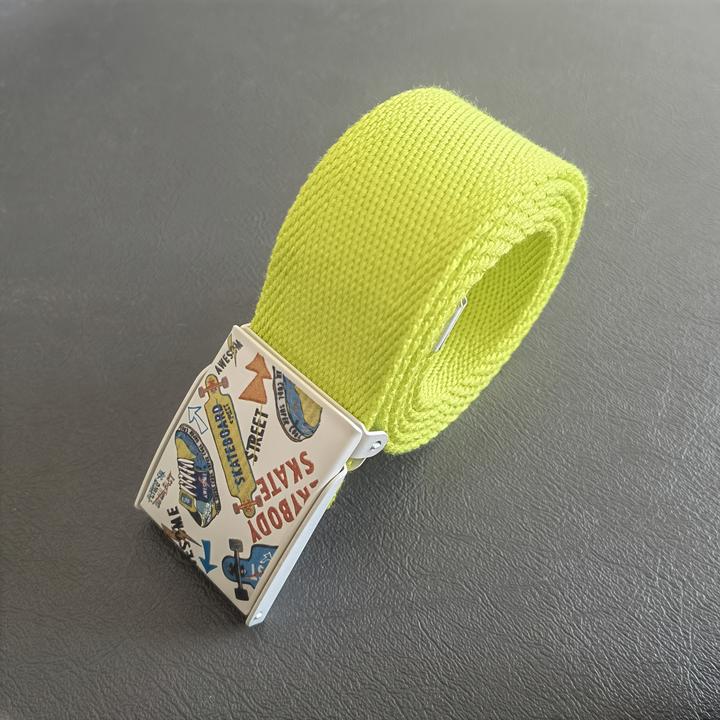 Produktbild Only-Bags.Store 1 PC Jugendgürtel, verdicktes buntes Segeltuch, kreativer Strassengürtel, austauschbare Schnalle