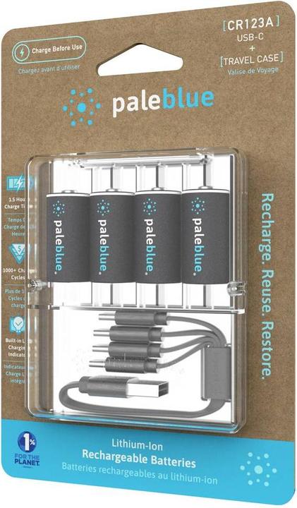 Productafbeelding Pale Blue Batterij CR123 (4 Pcs., CR123A, 860 mAh)