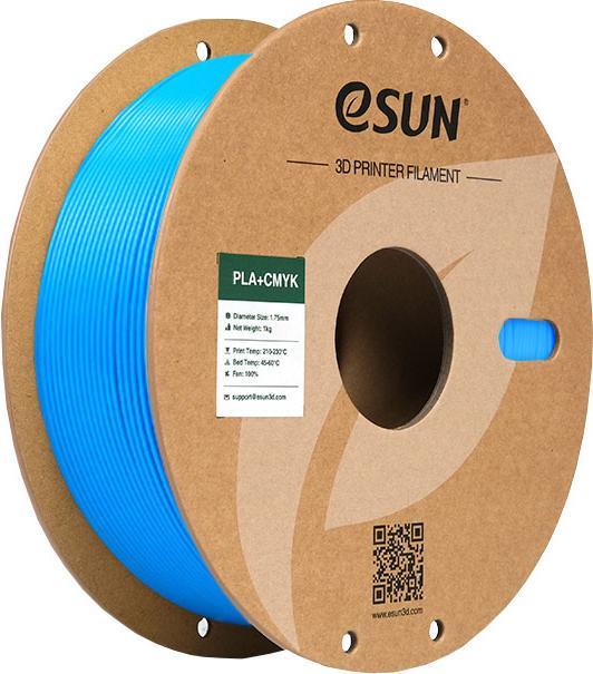 Image du produit eSUN PLA+ Cyan CMYK Filament Hueforge 1.75mm 1Kg (PLA+ LECTURE, 1.75 mm, 1000 g, Bleu)