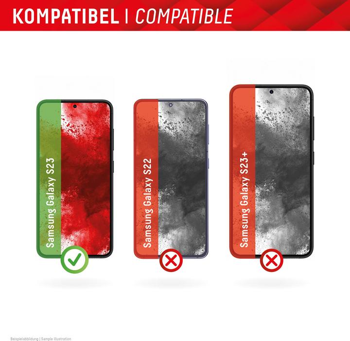 Actual product image Displex Real Glass, 2D Panzerglas + Handyhülle (1 Piece, Samsung Galaxy S23)