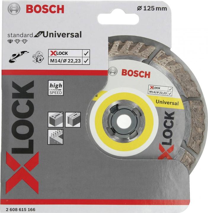 Produktbild Bosch Professional Zubehör PRO Multi Material X-Lock Diamanttrennscheibe, 125 x 22,23 mm, 22,23 mm