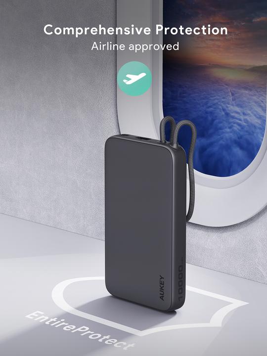 Produktbild Aukey SPARK SLING - Powerbank (10000 mAh, 22.50 W, 38.50 Wh)