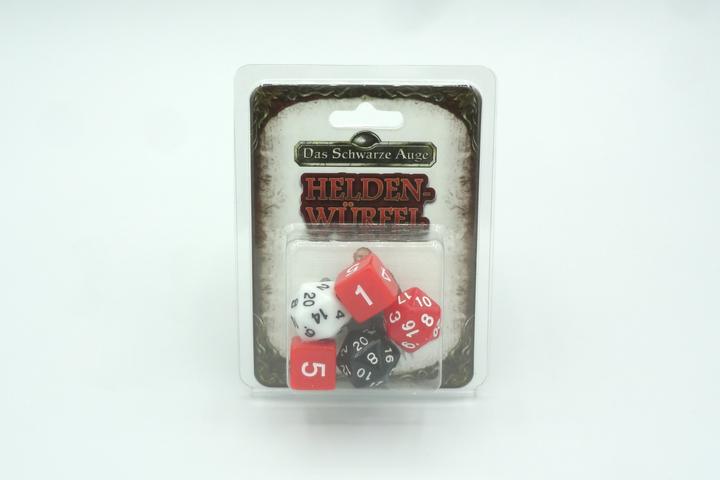 Actual product image DSA5 entry box - dwarf dice set, 5 pieces, red (DE edition)