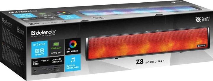 Immagine prodotto Defender Altoparlante Z8 Soundbar 10W USB BLUETOOTH Retroilluminazione LED RGB (10 W)