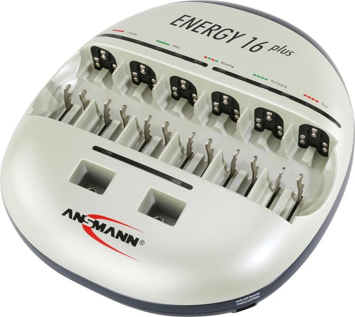 Ansmann Energy 16 Plus (1 Stk., C, D, AA, AAA, 9V Block, Ladegerät ohne Akku)
