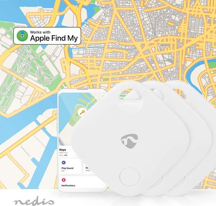 Actual product image Nedis Key Finder | Battery operated | 3x CR2032 | Batteries included | Bluetooth® version: 5 (iOS)