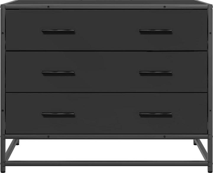 Actual product image VidaXL Black drawer unit 70x41x56 cm Wood-based drawer chest
