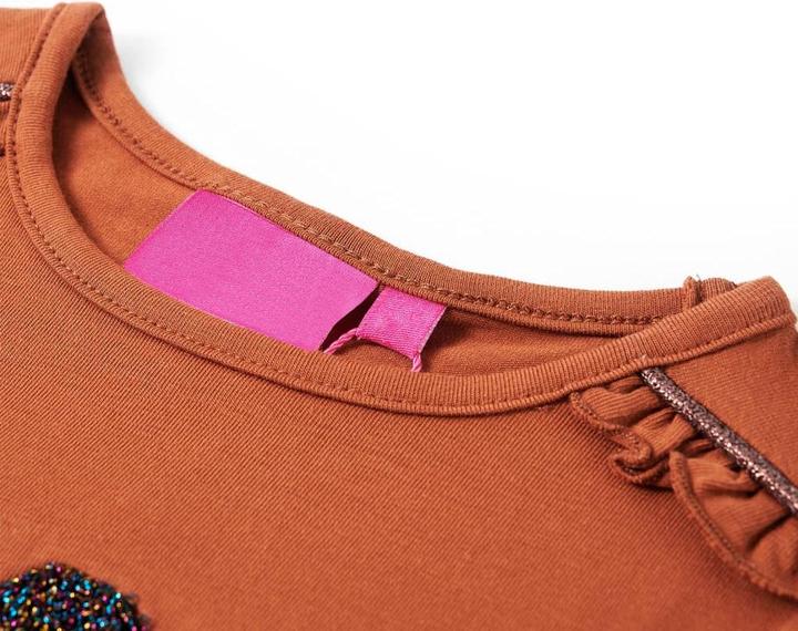Immagine prodotto VidaXL Camicia da bambino a maniche lunghe Cognac 92,Materiale: 95 % cotone. 5 (92)