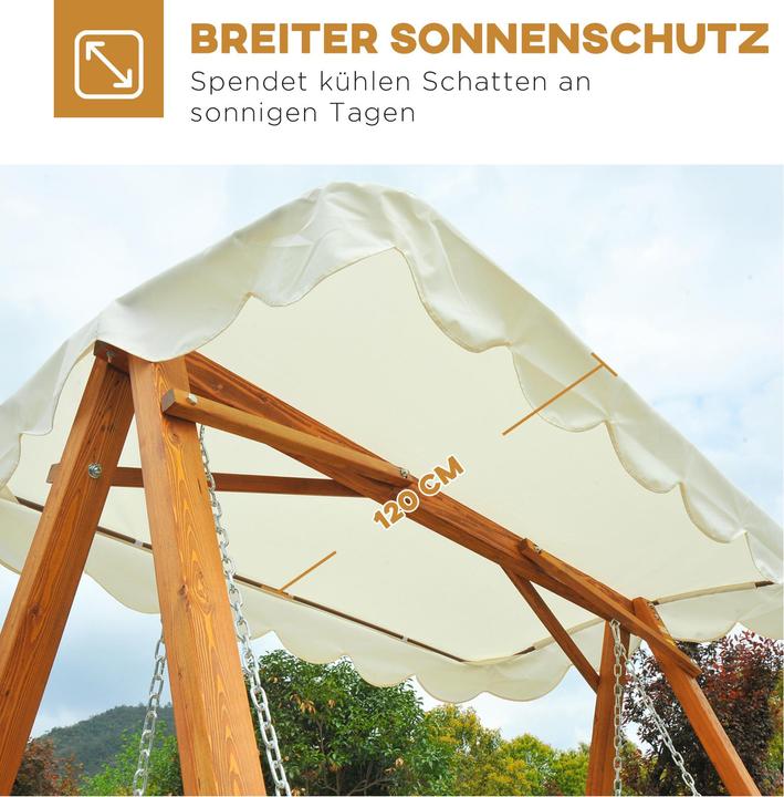 Image du produit Outsunny Balançoire hollywoodienne Balançoire de jardin 3 places en mélèze