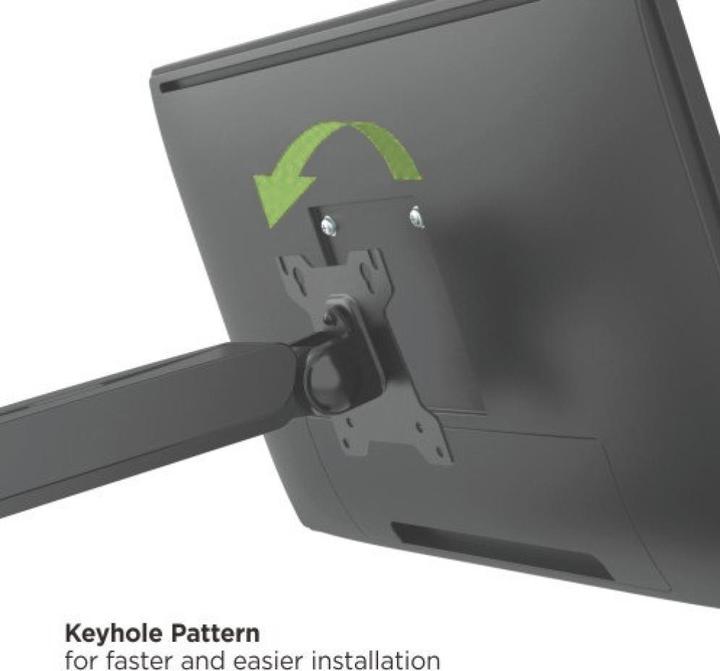 Immagine prodotto Techly Supporto da scrivania per 1 touchscreen da 17-32 pollici 43-81 cm nero (Tavolo, 32")