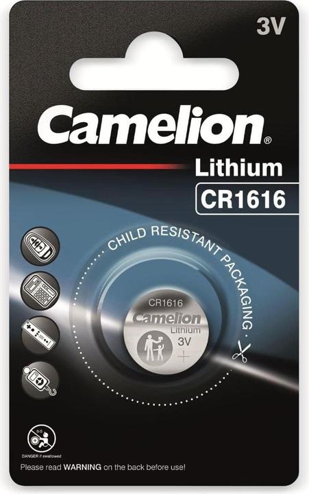 Immagine prodotto Camelion 13001161 Pile a bottone al litio 3 Volt CR1616/ 1 pezzo (1 pz., CR1616, 50 mAh)