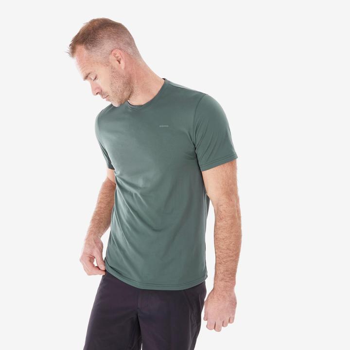 Quechua Wandershirt Herren kurzarm Synthetik - MH100