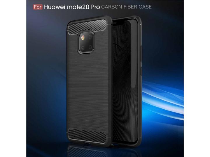 Produktbild Screenguard Huawei Mate 20 Pro Hülle Carbon Brushed Soft TPU (Huawei Mate 20 Pro)