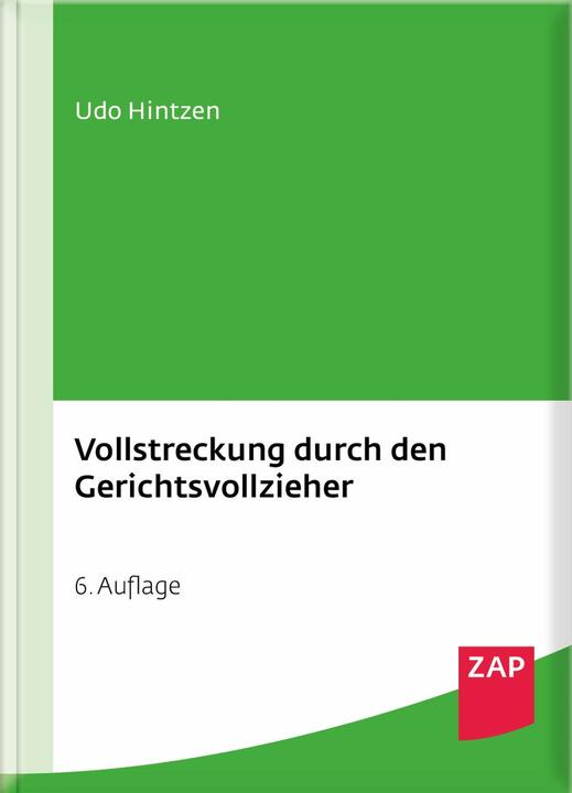 Immagine prodotto Vollstreckung durch den Gerichtsvollzieher (Tedesco, Udo Hintzen, 2024)