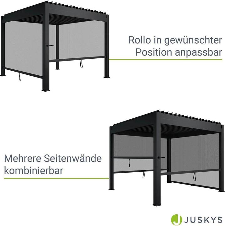 Immagine prodotto Juskys Seitenwand für Lamellendach Tahiti (240 cm, 300 cm)