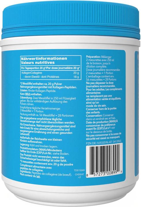 Nährwerte und Zutaten Vital Proteins Collagen Peptides (1 Stück, Pulver, 567 g)