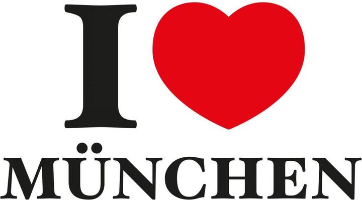 Produktbild Trenddeko I love München (50 x 29 cm)