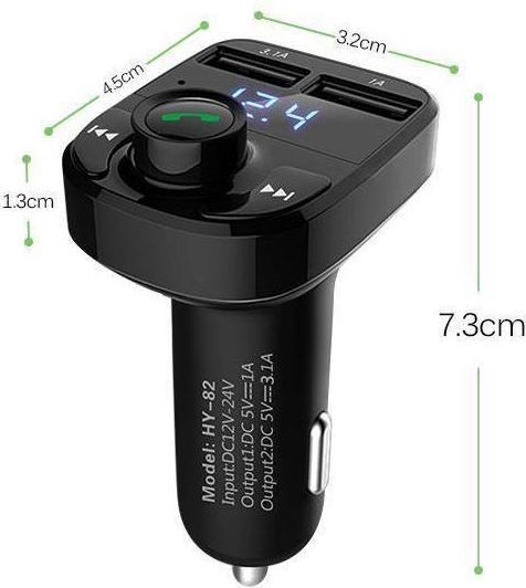 Actual product image PhoneLook Bluetooth Receiver X8 Car Audio Receiver MP3 Player with 3.1 USB Fast Charge