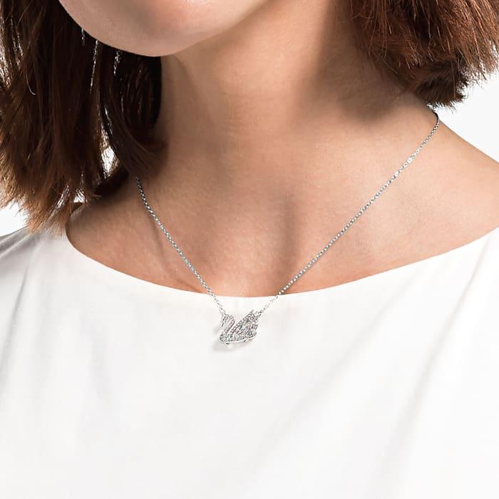 Actual product image Swarovski Dancing Swan Necklace (Stainless steel, 38 cm)